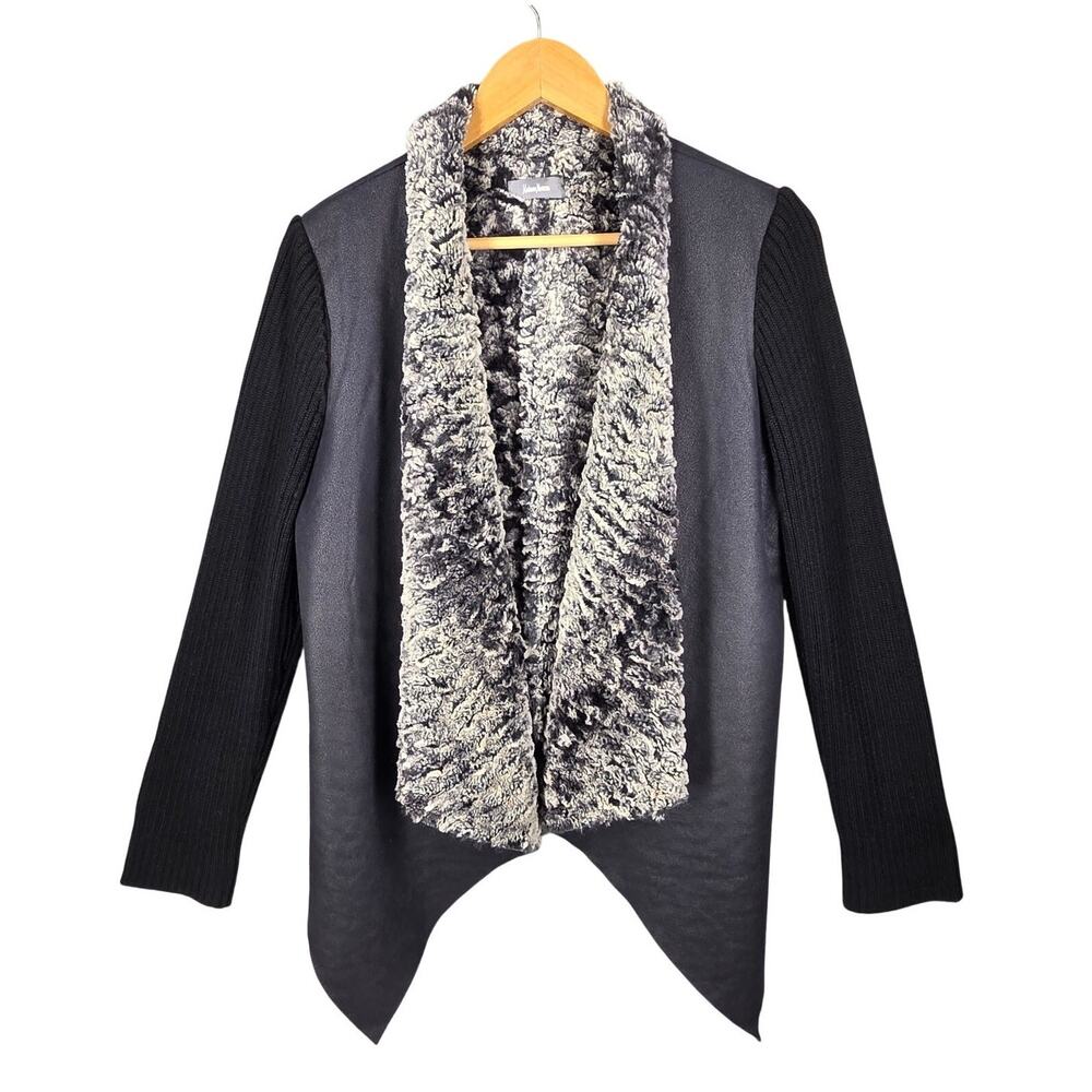 BAREFOOT DREAMS X NEIMAN MARCUS FAUX FUR, WOOL, POLYESTER CARDIGAN – STYLE 31055